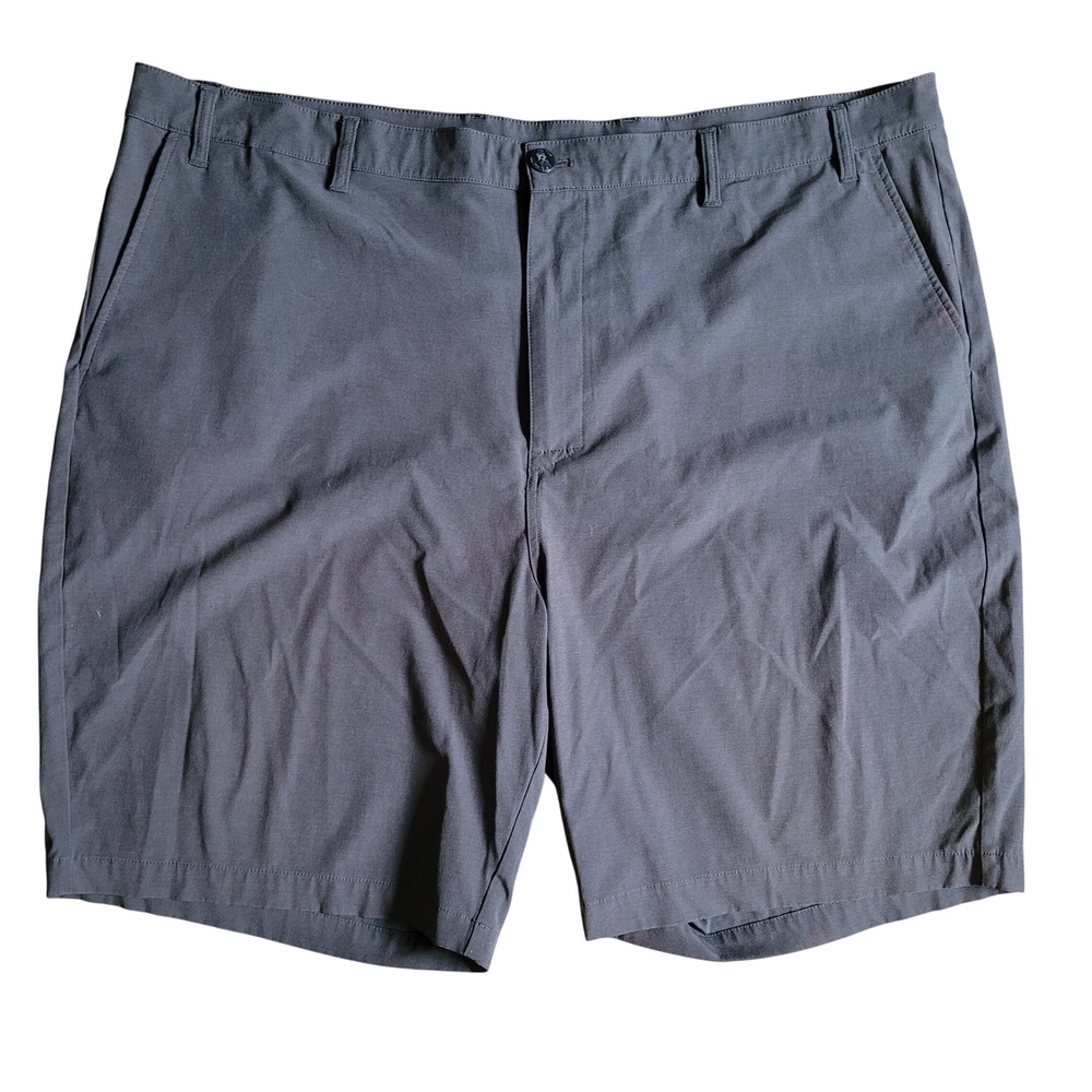 PGA TOUR Mens Golf Shorts Black/Gray Flat Front Performance Stretch Size 3XL